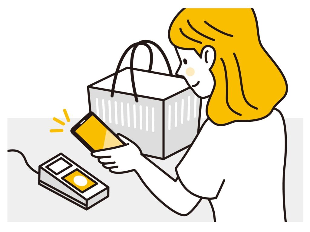 スマホ決済のイラスト