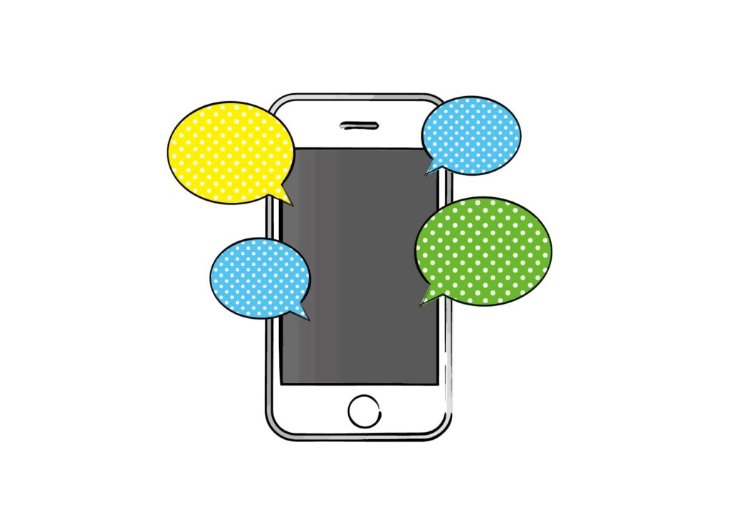 スマホのレビューのイラスト