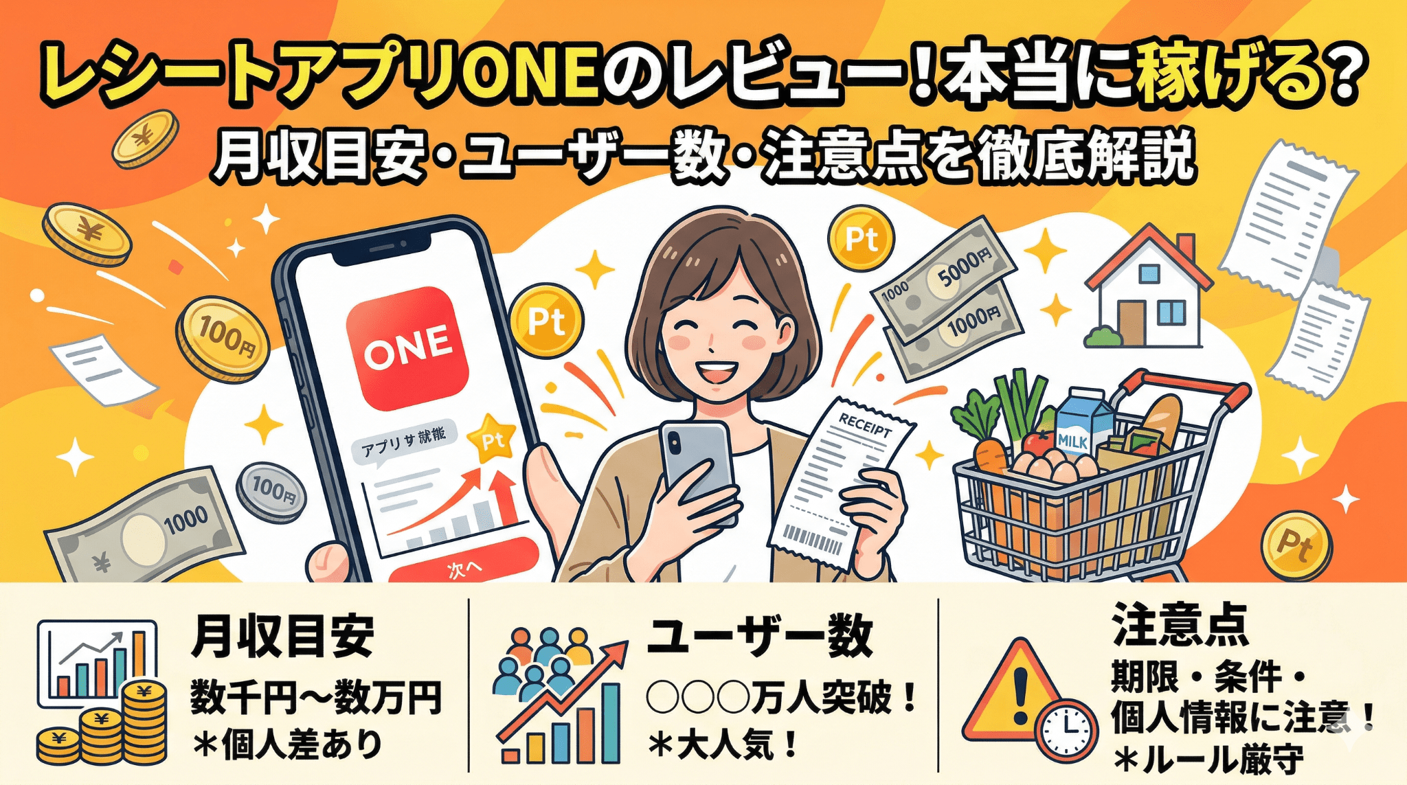 レシートアプリONEのアイキャッチ画像