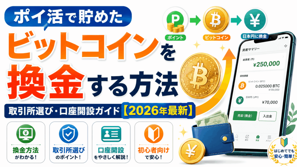 ポイ活で貯めたビットコインのアイキャッチ画像