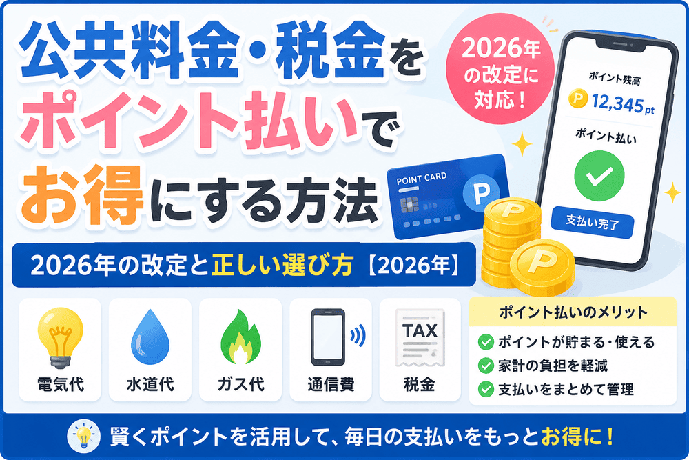 公共料金・税金をポイント払いのアイキャッチ画像