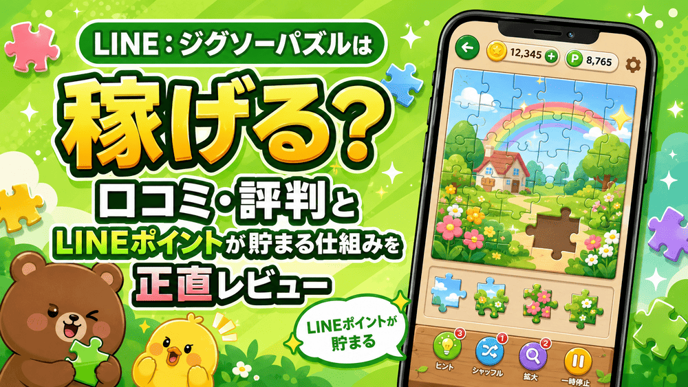 LINE：ジグソーパズルのアイキャッチ画像
