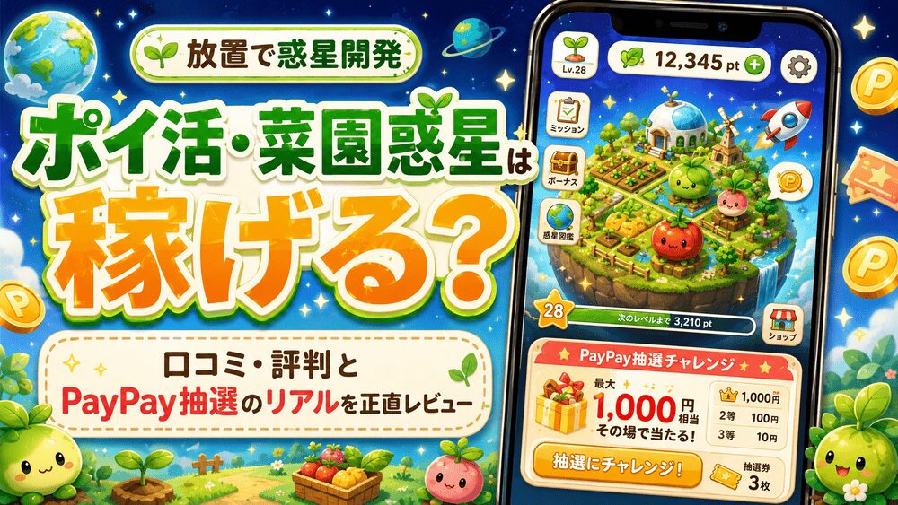 ポイ活・菜園惑星のアイキャッチ画像