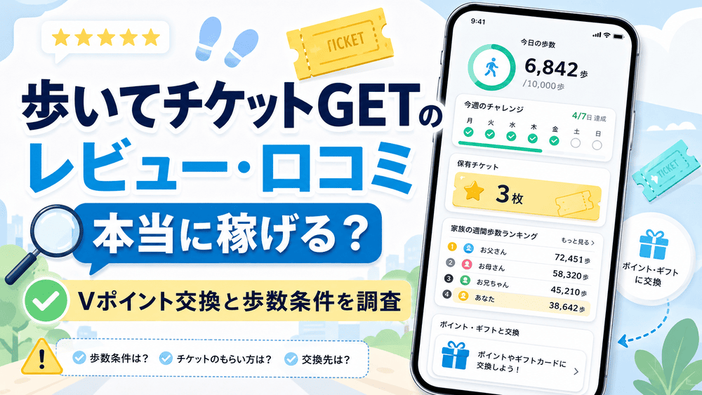 歩いてチケットGETのアイキャッチ画像