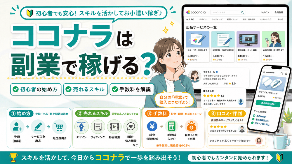 ココナラ副業のアイキャッチ画像
