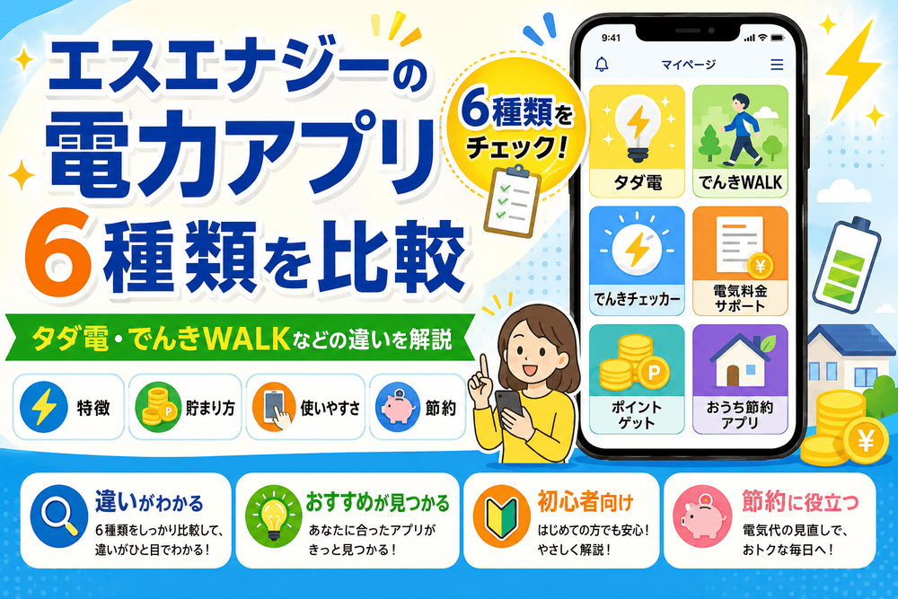 エスエナジーの電力アプリのアイキャッチ画像