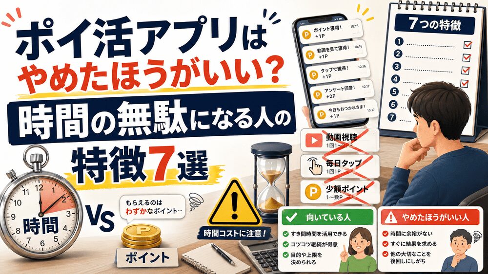 ポイ活アプリを辞めた方がいい人のアイキャッチ画像