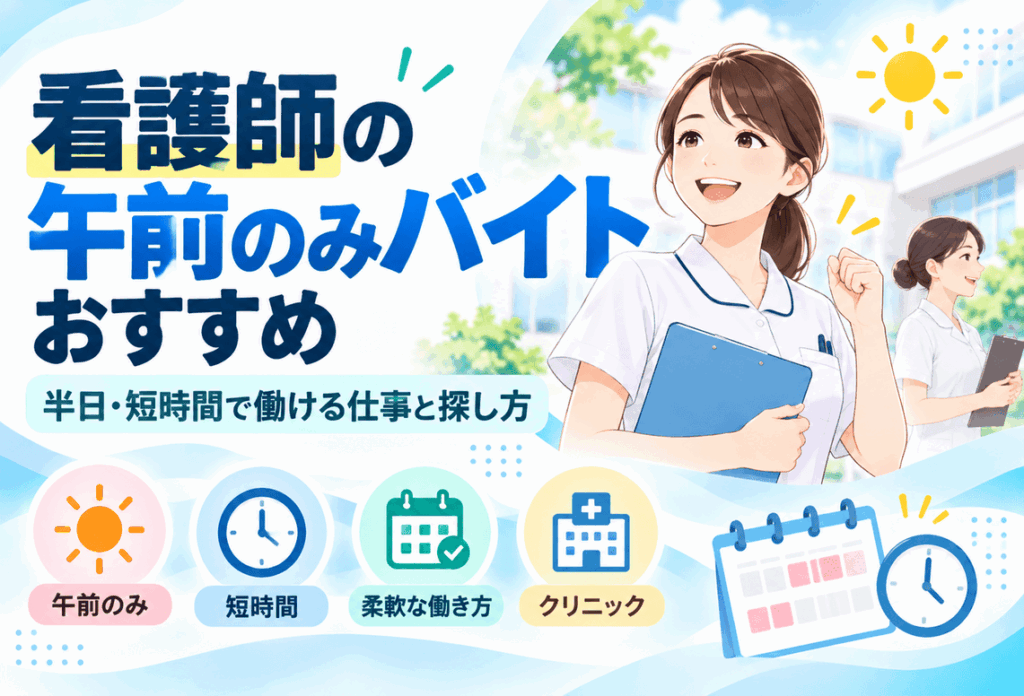 看護師の午前だけのバイトのアイキャッチ画像
