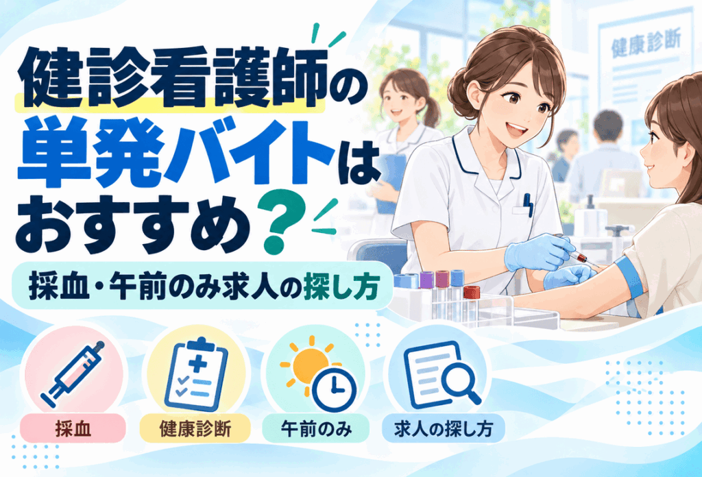 健診看護師の単発バイトのアイキャッチ画像