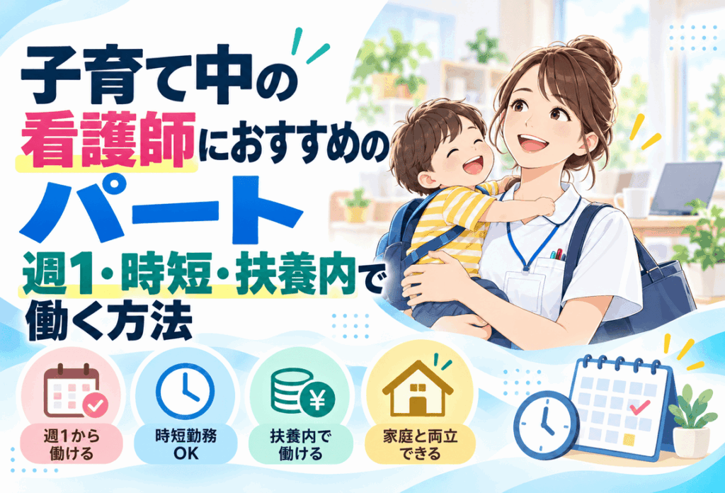 子育て中の看護師におすすめのパートのアイキャッチ画像