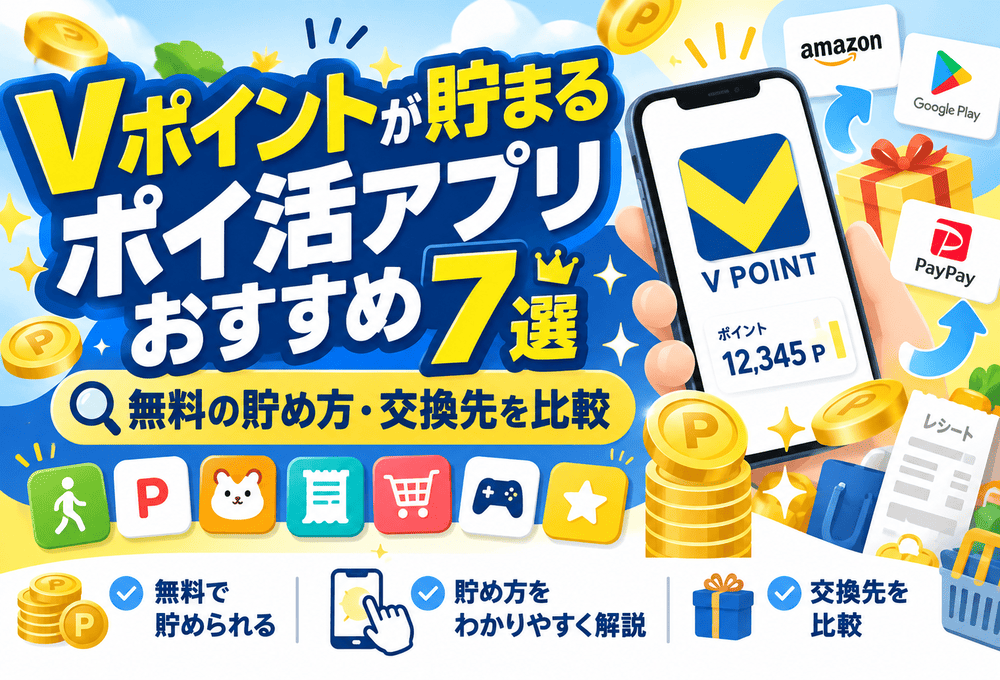 Vポイントに交換できるポイ活のアイキャッチ画像